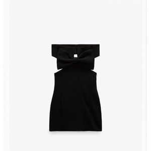 Zara Black Bow Tied Dress